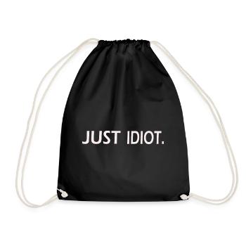 Just IDIOT Design - Turnbeutel - Schwarz - Vorne