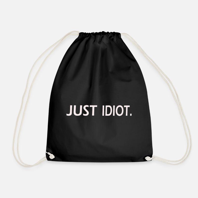 Just IDIOT Design - Turnbeutel - Schwarz