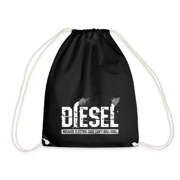 Diesel-Grafik - Turnbeutel - Schwarz - Vorne