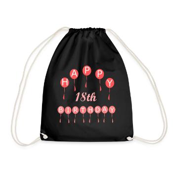 18ème anniversaire - Sac de sport léger - noir - Devant