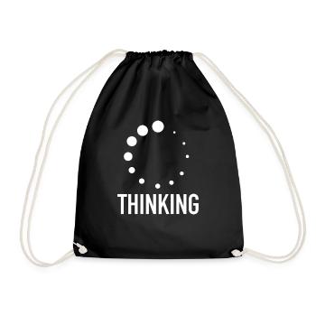 Wifi battery cellphone computer wifi internet gaming nerd - Drawstring Bag - black - Front
