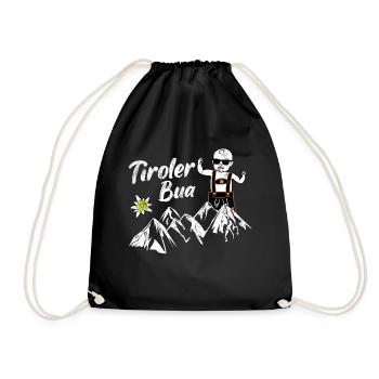 Tiroler Bua Österreich Berge Geschenkidee Tirol - Turnbeutel - Schwarz - Vorne