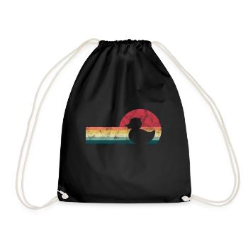 Duck duck house bath duck duck birds duck eggs idea - Drawstring Bag - black - Front