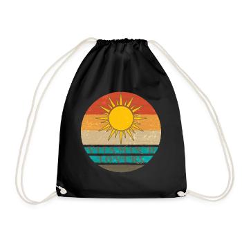 Vitamin D Lovers - Sun Worshipor Summer T-Shirt - Drawstring Bag - black - Front