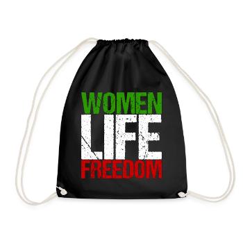 Iran Frauenrechte Feminismus Hijab Geschenk - Turnbeutel - Schwarz - Vorne