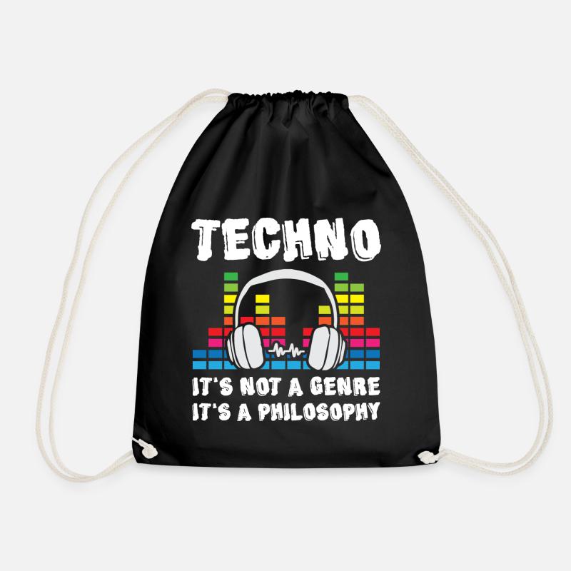 Techno Music not Genre but Philosophy - Turnbeutel - Schwarz