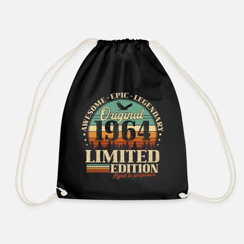 Original 1964 Limited Edition Vintage Geburtstag - Turnbeutel - Schwarz