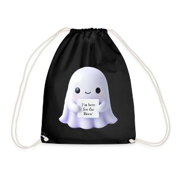 Halloween Saying Ghost Gift Idea - Drawstring Bag - black - Front