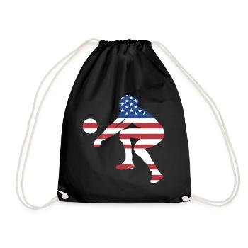 Sport Us Flag Volleyball - Turnbeutel - Schwarz - Vorne