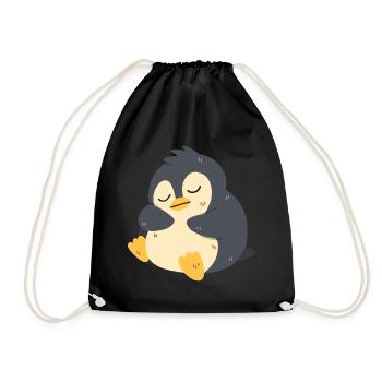 Penguin sleeps - Drawstring Bag - black - Front