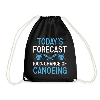 Canoeist Today's Forecast Canoeing - Drawstring Bag - black - Front