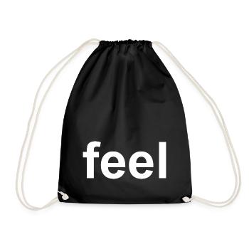 Feel Quote - Drawstring Bag - black - Front
