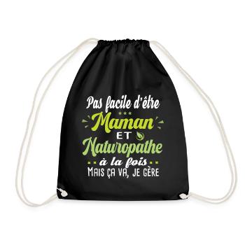 Naturopathe. Cadeau médecine nature guérison femme - Sac de sport léger - noir - Devant