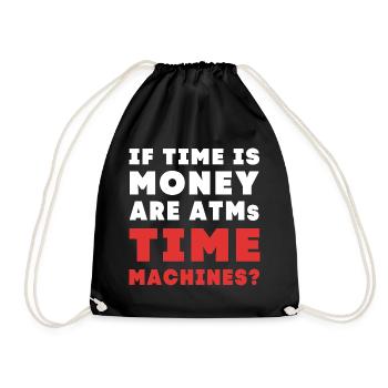 Time travel - Drawstring Bag - black - Front