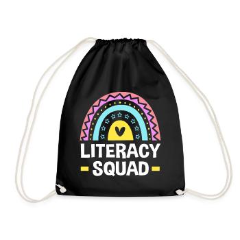 Bookworm Reading Enseignant d’école primaire - Sac de sport léger - noir - Devant