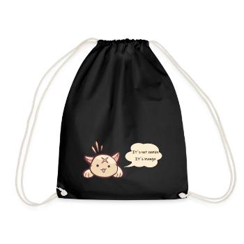 These are not comics, they are manga - Drawstring Bag - black - Front