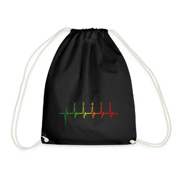 Graphique de changement de vitesse De vitesse De pulsation de moto - Sac de sport léger - noir - Devant
