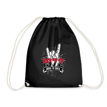 Born To Rock 1972 - Drawstring Bag - black - Front