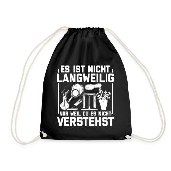 Biologen Sprüche | Biologie Wissenschaft Geschenke - Turnbeutel - Schwarz - Vorne
