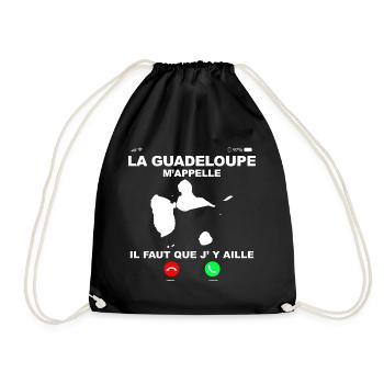 L'Amour Du Pays Citation La Guadeloupe M'appelle - Sac de sport léger - noir - Devant
