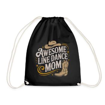 Maman de danse en ligne. Merveilleuse maman de danse en ligne - Sac de sport léger - noir - Devant