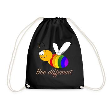 Bee different - Turnbeutel - Schwarz - Vorne