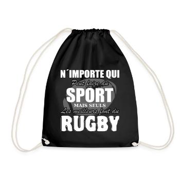 Rugby Shirt • Les Meilleurs sportifs font du Rugby - Sac de sport léger - noir - Devant