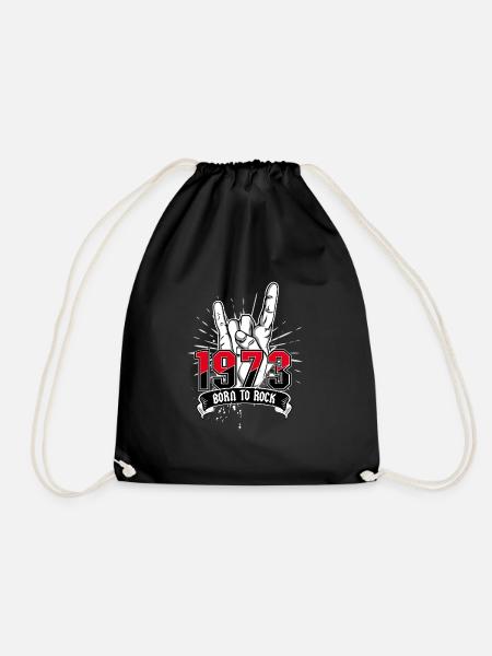 Born To Rock 1973 - Drawstring Bag - black