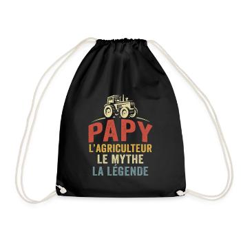 papy l'agriculteur le mayth la légende - Sac de sport léger - noir - Devant