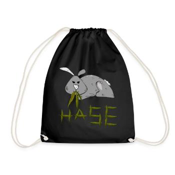 Baba Hase - Turnbeutel - Schwarz - Vorne