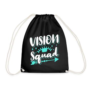 Eye Doctor Eyeglasses Optometrist Vision Squad - Drawstring Bag - black - Front