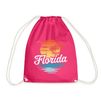 Florida - Drawstring Bag - fuchsia - Front