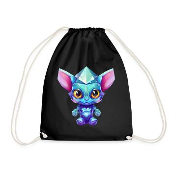 Polygones Alien Mythical Creatures - Couleurs de l’arc-en-ciel & - Sac de sport léger - noir - Devant