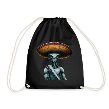 Sombrero extraterrestre mexicain - Sac de sport léger - noir - Devant