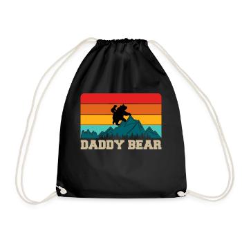 Daddy Bear climb the Mountain in Forest der Bär - Turnbeutel - Schwarz - Vorne