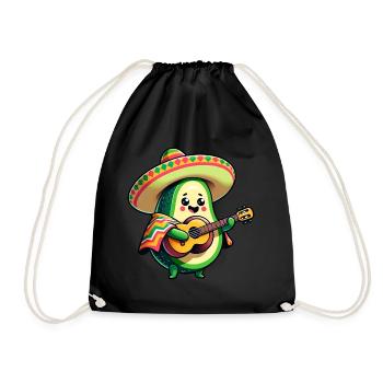 Cinco de Mayo Avocat Mariachi Guitariste - Sac de sport léger - noir - Devant