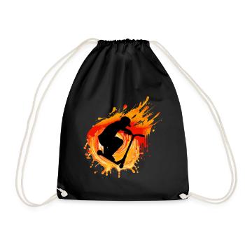 Scooter - Scooter stunt it - Drawstring Bag - black - Front