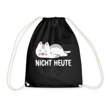Bitte nicht Heute Müde Katze will schlafen Katzen - Turnbeutel - Schwarz - Vorne