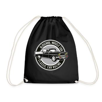 Voiture de muscle - Sac de sport léger - noir - Devant