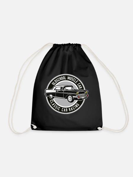 Muscle car - Drawstring Bag - black