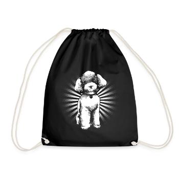 Caniche - Sac de sport léger - noir - Devant