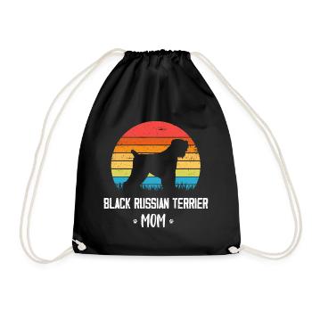 Terrier russe noir - Sac de sport léger - noir - Devant