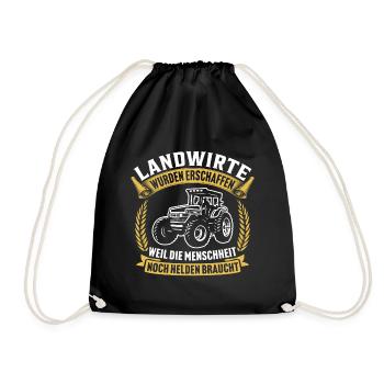 Landwirt t-shirt landwirte - Turnbeutel - Schwarz - Vorne