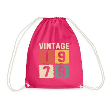 Vintage 1979 Geboren 1979 - Turnbeutel - Fuchsia - Vorne