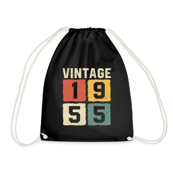 T-shirt rétro vintage 1955 1955 - Sac de sport léger - noir - Devant