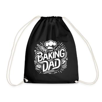 Baking Dad backender Papa unser Vater backt - Turnbeutel - Schwarz - Vorne