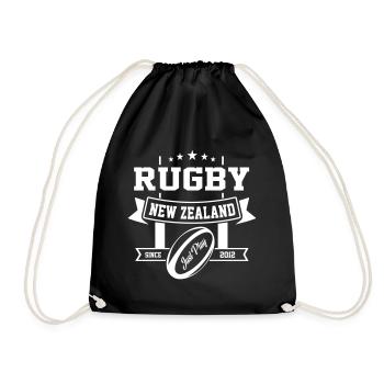 Rugby NEW ZEALAND Unterstützer - Augmented Reality - Turnbeutel - Schwarz - Vorne