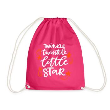 Twinkle little Star Funkel kleiner Stern Baby Kind - Turnbeutel - Fuchsia - Vorne