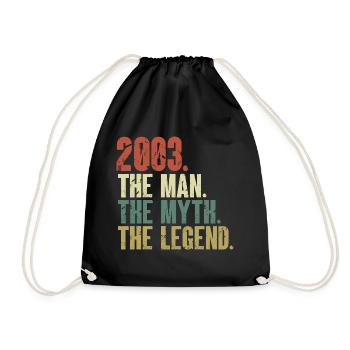 Né en 2003, l’homme, le mythe, la légende - Sac de sport léger - noir - Devant