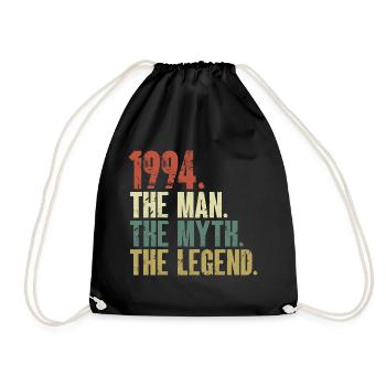 Born in 1994, the man, the myth, the legend - Drawstring Bag - black - Front